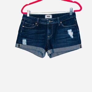 Paige Jimmy Jimmy Shorts  Destructed Denim Shorts Size 26